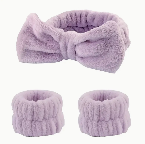 Plush Spa Headband and Wristlets
