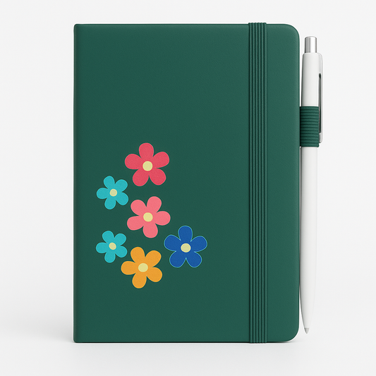 Flower Power Notebook + Pen