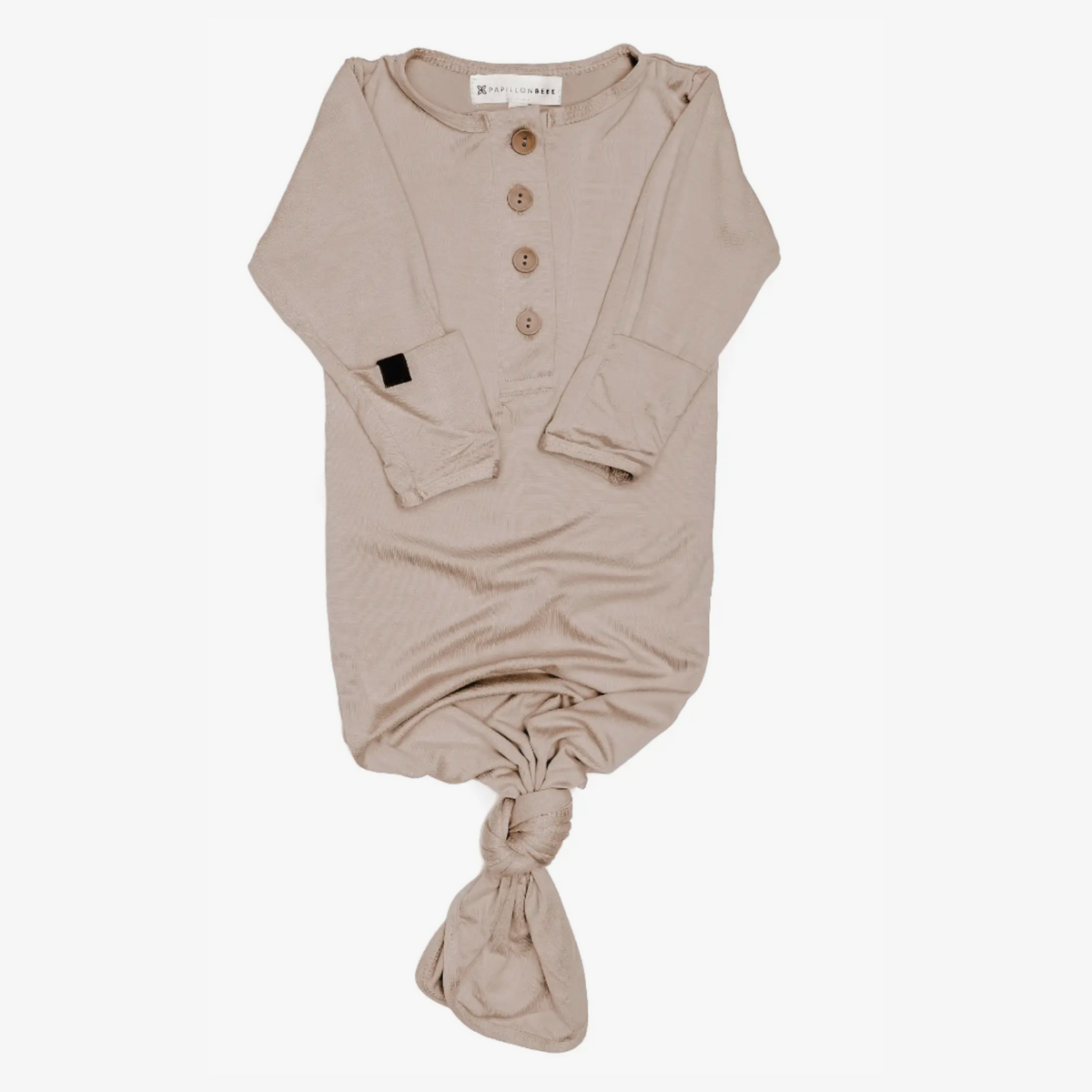 Taupe Knotted Baby Gown